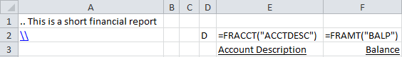 Image showing column headings