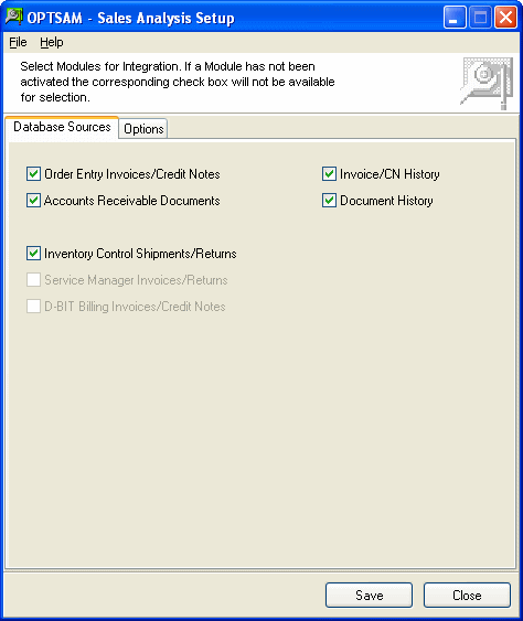Image of Setup screen.