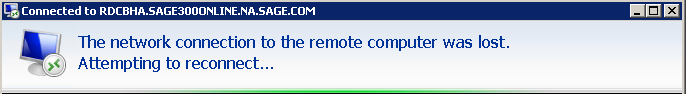 WiFi error message